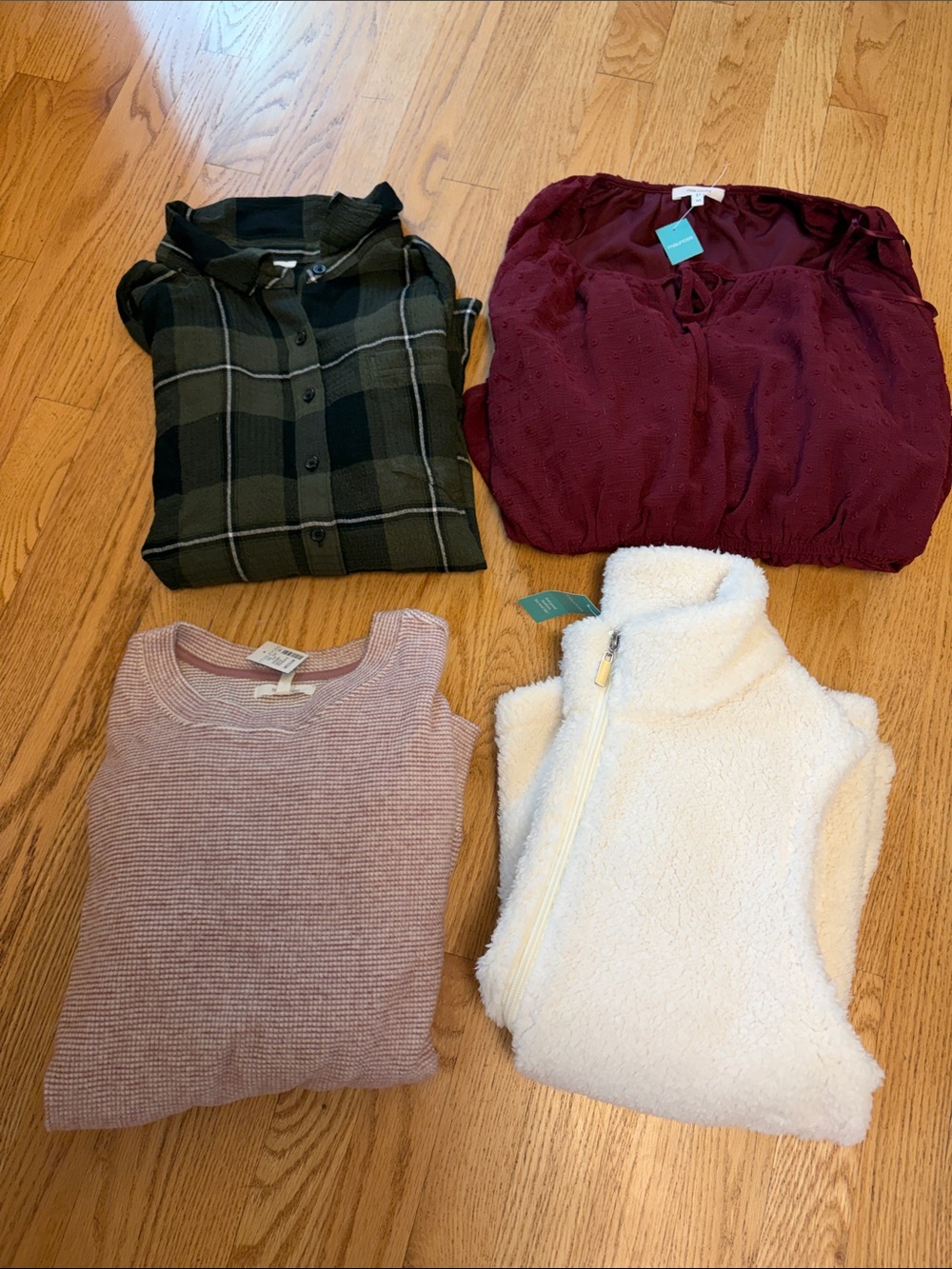 Maurice’s Fall bundle shirts and vest NWT size Medium 4 pieces